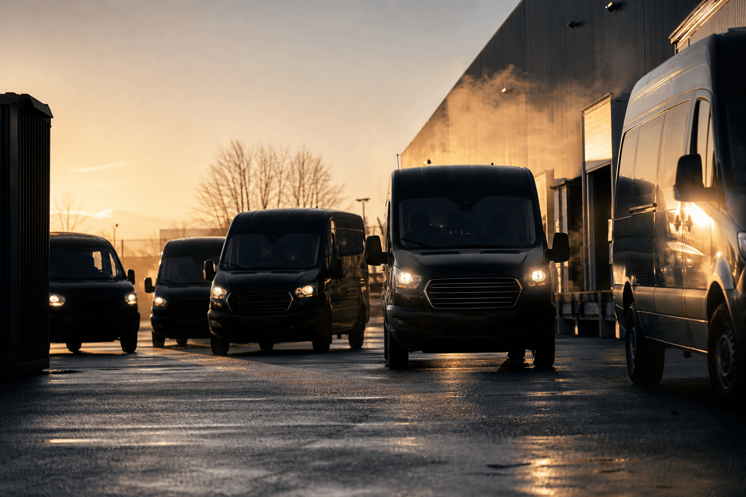 Fleet at golden hour